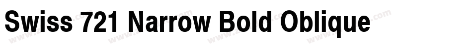 Swiss 721 Narrow Bold Oblique SWA字体转换